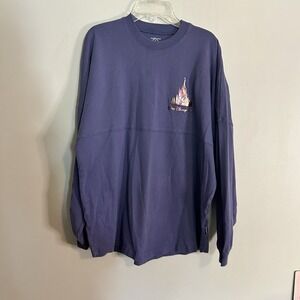 Disney World‎ 50th Anniversary Spirit Jersey Puffed Metallic Letters Purple Sz M
